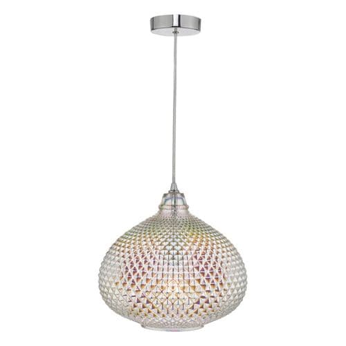 Roisin Pendant Glass & Polished Chrome (double insulated) ROI0155