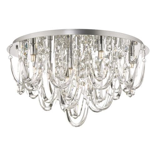 Roxanne 11lt Flush Polished Chrome & Crystal (double insulated) ROX4850