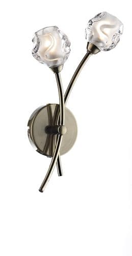 Seattle 2-light Antique Brass Wall Light (023833) (Class 2 Double Insulated) BXSEA0975-17