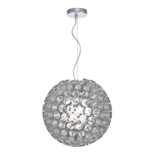 Serafina 1 Light Pendant Brushed Chrome Small, double insulated, SER0150