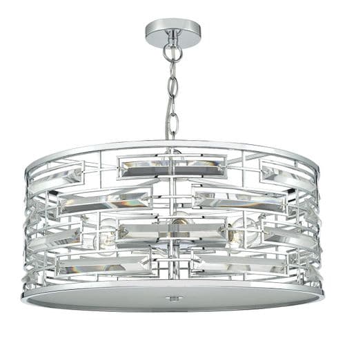 Seville 6 Light Pendant Polished Chrome Crystal (Class 2 Double Insulated) BXSEV0650-17