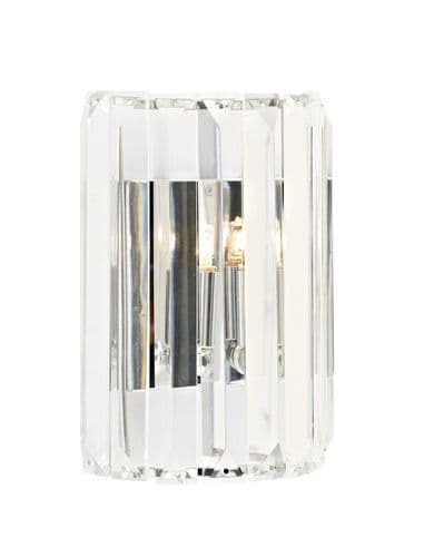 Sketch 1 Light Crystal Wall Bracket Polished Chrome (Class 2 Double Insulated) SKE0750