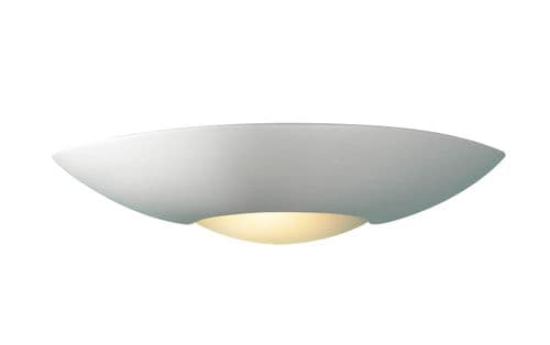 Slice 1-light Satin Ceramic / Glass Wall Light (Class 2 Double Insulated) SLI072