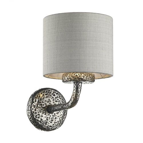 Sloane Wall Bracket Pewter + Silk Shade (Spec Col) SLO07 (4 week del) (Class 2)