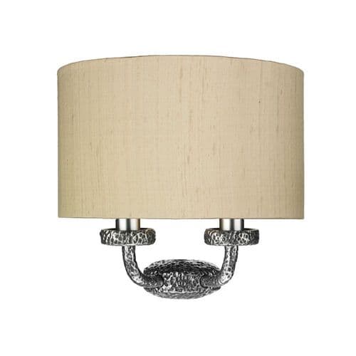 Sloane Wall Light Pewter + Silk Shade (Spec col) SLO30 (4 week del) (Class 2)