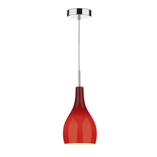 Soho 1 Light Pendant Red SOH0125