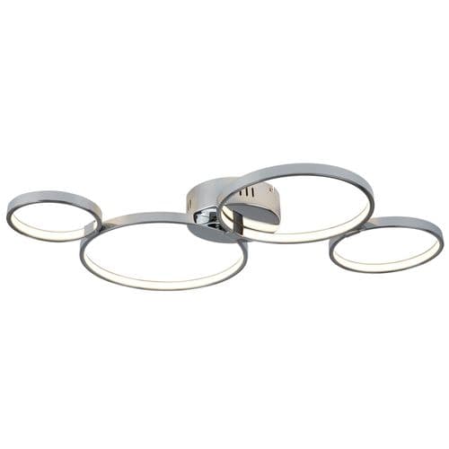 Solexa 4 Ring Led Ceiling Flush, Chrome (Double Insulated) Bx2004-4Cc-17