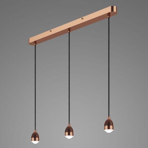SPL 3lt Bar Pendant Copper LED, Double Insulated SPL6264