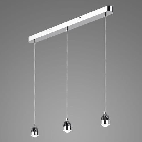 SPL 3lt Bar Pendant Polished Chrome LED, Double Insulated SPL6250