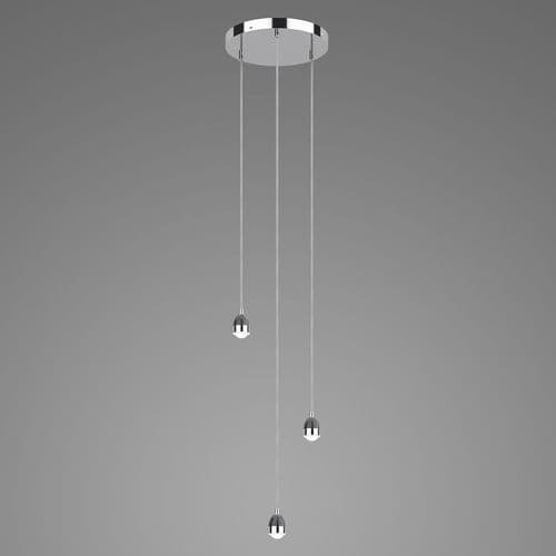 SPL 3lt Cluster Pendant Polished Chrome LED, Double Insulated SPL0350