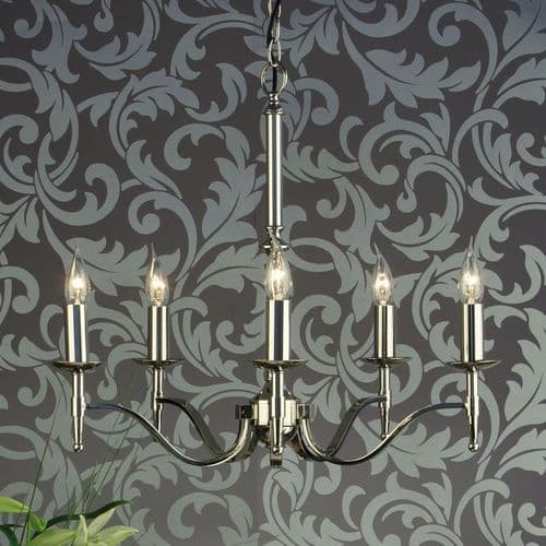 Stanford Nickel 5 light Chandelier CA1P5N