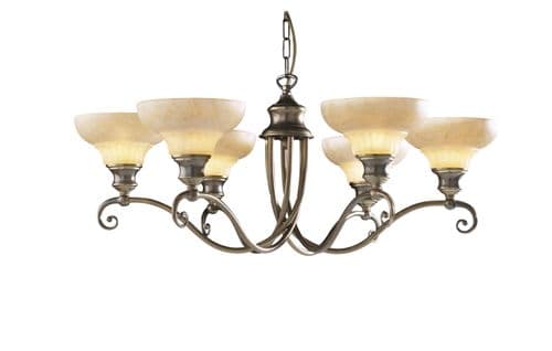 Stratford 6-light Made in the Cotswolds Ceiling Light Aged Brass SFD0658
