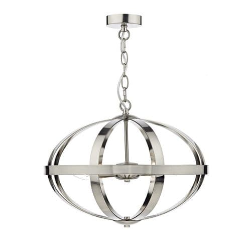 Symbol 3 Light Pendant Satin Chrome SYM0346