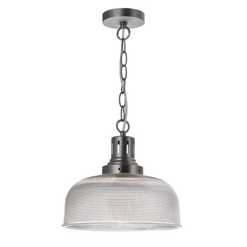 Tack 1 Light Glass Pendant Industrial Nickel TAC0161