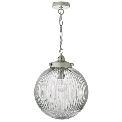 Tamara 1 Light Pendant Satin Nickel/ Clear