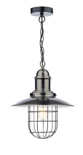 Terrace 1 Light Pendant Antique Chrome (Class 2 Double Insulated) TER0161