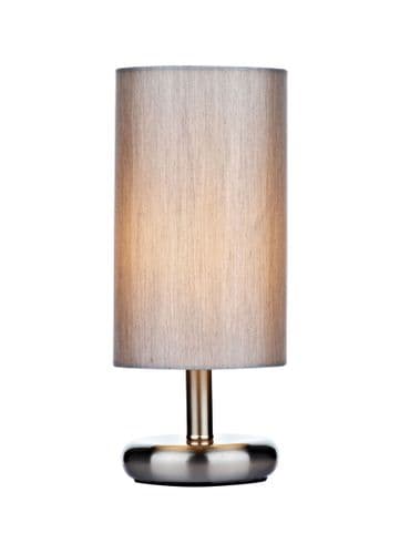 Tico Satin Chrome / Grey Touch Table Lamp TXTIC4139