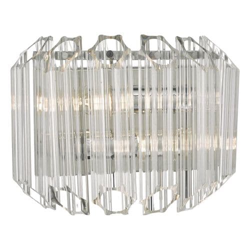 Tuvalu 2lt Wall Light Glass & Polished Chrome (double insulated) TUV0908