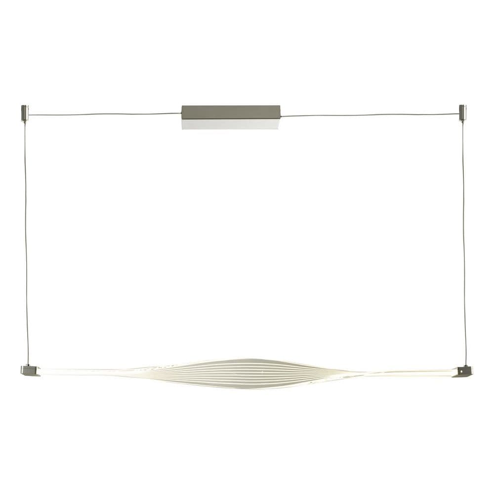 Twist 1lt Bar Pendant Acrylic Silver LED, Double Insulated TWI0132