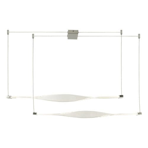 Twist 2lt Bar Pendant Acrylic Silver LED, Double Insulated TWI6232