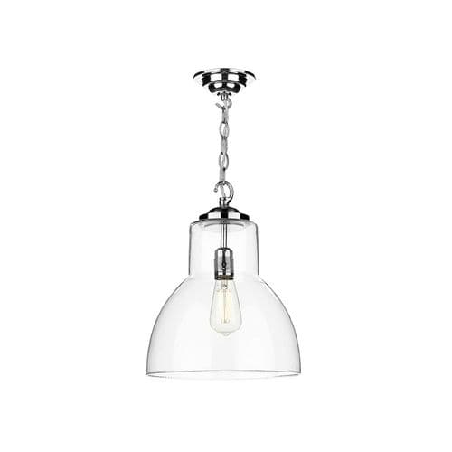 Upton 1 Light Pendant Chrome (Hand made, 7-10 day Delivery)