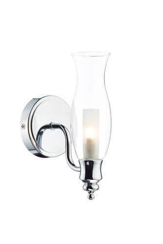 Vestry 1 Light Wall Bracket Polished Chrome IP44 (Class 2 Double Insulated) VES0750