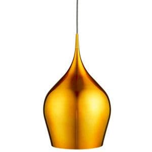 Vibrant - 1 Light Gold Coloured Aluminium Pendant (6461-26Go)