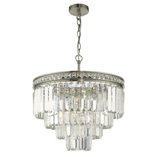 Vyana 4 Light 4 Tier Pendant Satin Nickel And Crystal VYA0438