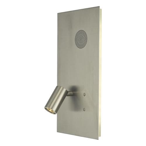 Wall Light Satin Nickel LED with Bluetooth Speaker (double insulated) ETA7146