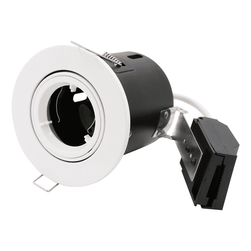 White tilt fire rated downlight