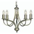 Oaks Lighting 2711/5 AB LOOP ANTIQUE BRASS 5 LIGHT