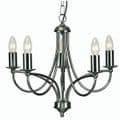 Oaks Lighting 2711/5 MB LOOP MIRROR BLACK 5 LIGHT