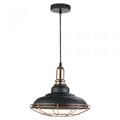 Oaks Lighting 3055/1 CU GHENT BLACK WITH COPPER