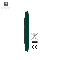 Trendi 2 Gang Artistic Modern Glossy Tactile Double Blanking Plate Dark Forest Green