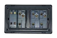 Trendi 4 Gang (2 Way & 1x Intermediate) Glossy 10 Amp Rocker Light Switch Warm Grey