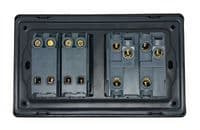 Trendi 4 Gang (2 Way & 2xIntermediate) Glossy 10 Amp Rocker Light Switch Dark Forest Green