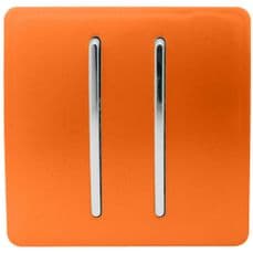 Trendi Artistic Modern Glossy Tactile Auto Retractive 2 Door Bell Switch Sunset Orange