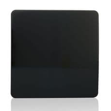 Trendi Artistic Modern Glossy Tactile Single Blanking Plate Black ART-BLKBL