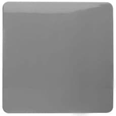 Trendi Artistic Modern Glossy Tactile Single Blanking Plate Light Grey