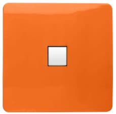 Trendi Artistic Modern Glossy Tactile Telephone Socket Sunset Orange