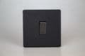 Varilight 1-Gang 10A 1- or 2-Way Rocker Switch Screwless Matt Black