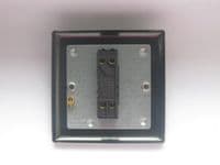 Varilight 1-Gang 10A Intermediate Rocker Switch with Brass Rockers in Matt White