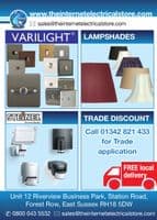 Varilight 1 Gang 13 Amp Switched Electrical Plug Socket Satin Chrome White Insert XN4W
