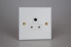 Varilight 1-Gang 5A Round Pin Socket in Matt White
