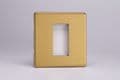 Varilight 1 Gang Datagrid Face Plate (For 1 Data Module) Screwless Brushed Brass XDBG1S