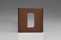 Varilight 1 Gang Datagrid Face Plate (For 1 Data Module) Screwless Mocha XDMG1S
