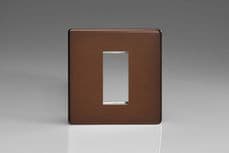 Varilight 1 Gang Datagrid Face Plate (For 1 Data Module) Screwless Mocha XDMG1S