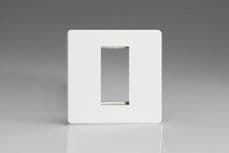 Varilight 1 Gang Datagrid Face Plate (For 1 Data Module) Screwless Premium White XDQG1S