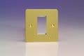 Varilight 1 Gang Datagrid Face Plate (For 1 Data Module) Ultra Flat Brushed Steel XFBG1