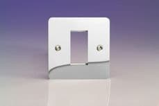 Varilight 1 Gang Datagrid Face Plate (For 1 Data Module) Ultra Flat Mirror Chrome XFCG1